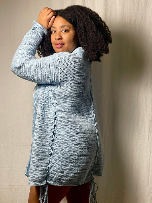 Mid-length Tied-Up Cardigan