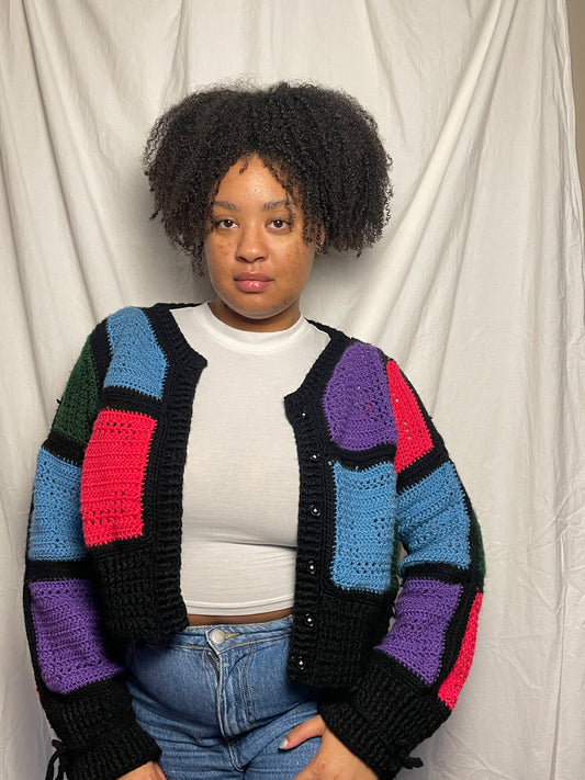 Alphabet Soup Cardigan- Throwback